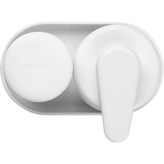 Brabantia Набір дозаторів для мила та засобів для миття посуду, 2 шт., сірий Infinite Grau, 2x200 мл, металевий з текстурованою поверхнею