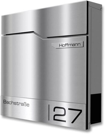 Поштовий ящик Metzler Thobe з нержавіючої сталі, з відділенням для преси та іменним табличкою