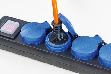 Розподільна коробка з вимикачем Schwabe, 5 розеток, 1.5 м, IP44, 16A, для зовнішнього використання