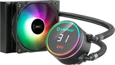 UNYKAch AQUASTORM Black 120 - Рідинне охолодження CPU з RGB вентилятором та датчиком PWM