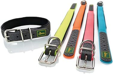 Нашийник для собак HUNTER CONVENIENCE COMFORT, неоновий жовтий, з неопреновим наповнювачем, стійкий до погодних умов, зручний у догляді, для спорту та відпочинку, розмір 55