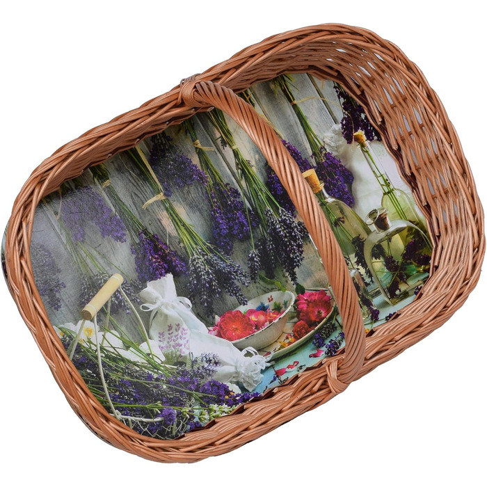 Handmade Willow Tray with Handle – Tray Basket, Basket Tray, Willow Serving Tray – Stable and Sustainable KW