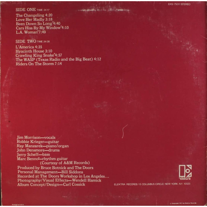 L.a.Woman – Вінілова платівка (LP) – The Doors – Оригінальний пресинг
