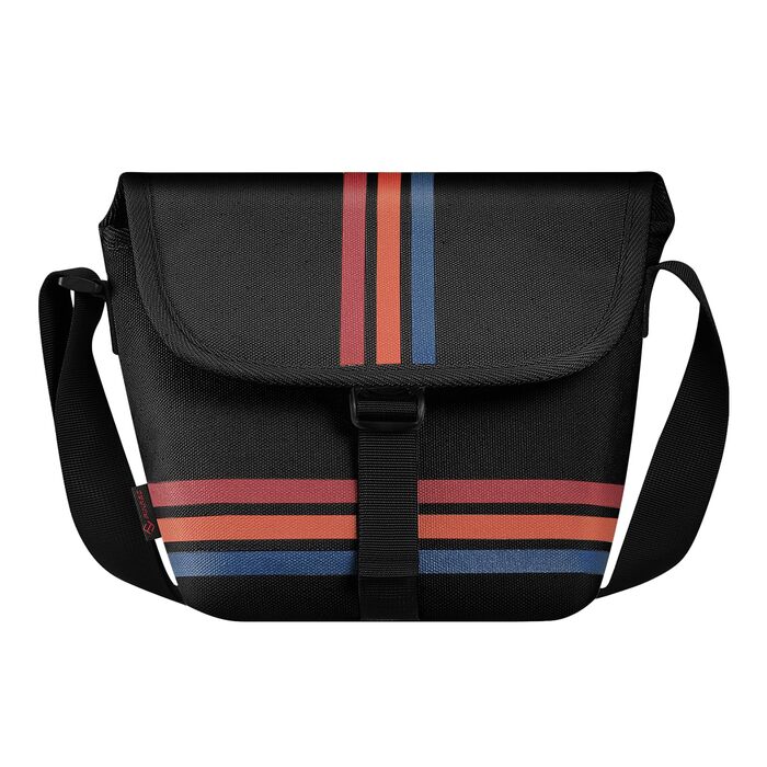 Чохол Fintie для камери Polaroid Now/Now+ Gen 2 I-Type, Polaroid Originals OneStep+/Onestep 2, з тканини, з регульованим ременем та внутрішньою кишенею, чорний з смугою