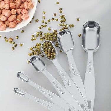 13-Piece Measuring Cup and Spoon Set, High-Quality 304 Stainless Steel, Kitchen Measuring Set for Baking and Cooking