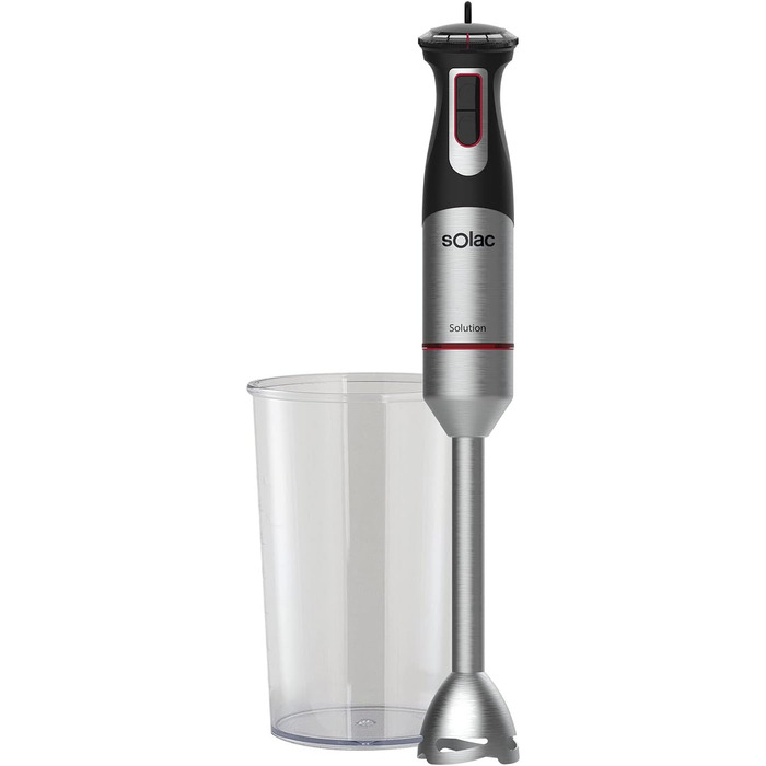 Блендер Solac Pro Chef 1000 Stabmixer: стаціонарний, нержавіюча сталь, 1000 Вт, 3 насадки
