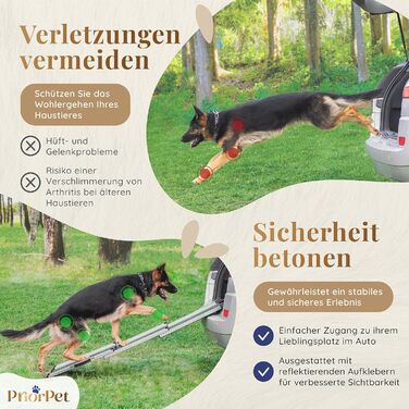 Трампліна для собак у машину, складана, стабільна, до 90 кг, для SUV та легкових авто, телескопічна алюмінієва, зелена, з кліпсою