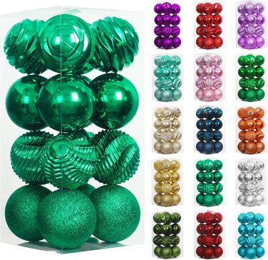 Новорічні кулі-прикраси XmasExp (8 см, м'ятно-зелені) – 20 шт. Міцні, для ялинки, декор на свята, весілля, Різдво.