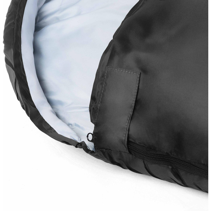 Спальний мішок мумії, ультралегкий, компактний, чорний. Підходить для дітей та дорослих, для активного відпочинку та кемпінгу.