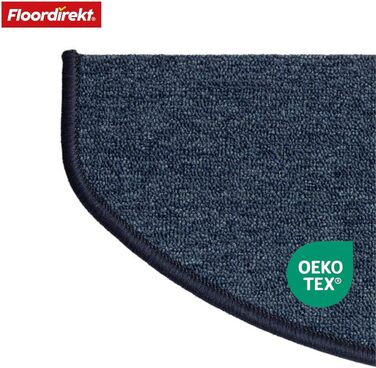 Килимок на сходинки Floordirekt 15 шт., 65x23 см, темно-синій (Лондон), самоклеючий, для внутрішніх сходів