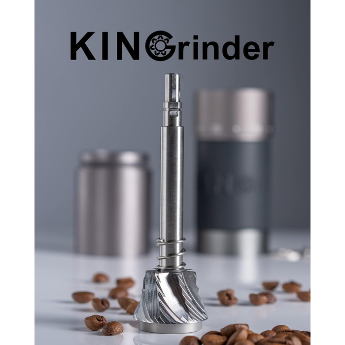 KINGrinder K6: Ручна кавомолка з 200 налаштуваннями помелу для Aeropress, French Press, Drip, Espresso, об'єм 25-35г