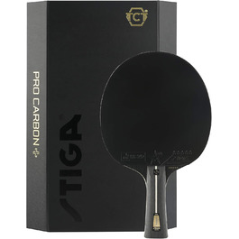 Тенісний стіл STIGA Pro Carbon + для професійних гравців – схвалено ITTF, технологія Touch Carbon – покращена швидкість, контроль та комфорт – чорний/червоний, одиночний