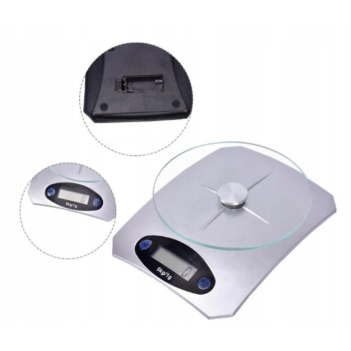 Кухонний ваги Kamille, сріблястий/сірий, 5 кг