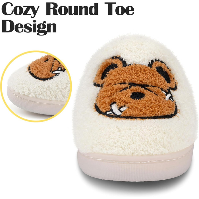 Тапочки зимові Mishansha для жінок та чоловіків, теплі плюшеві, з піною пам'яті, розмір 36-47, жовті та білі