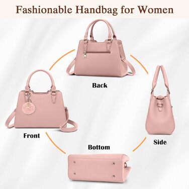 Жіноча сумка IGOLUMON середнього розміру з натуральної шкіри, рожева - сумка-тоут, сумка на плече, ручна сумка