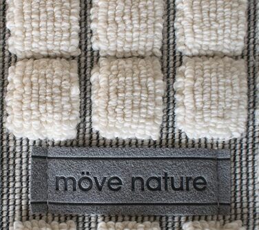 Möve Eden Cotton Bath Mat - Textured, 60x100cm - Nature/Black - Single