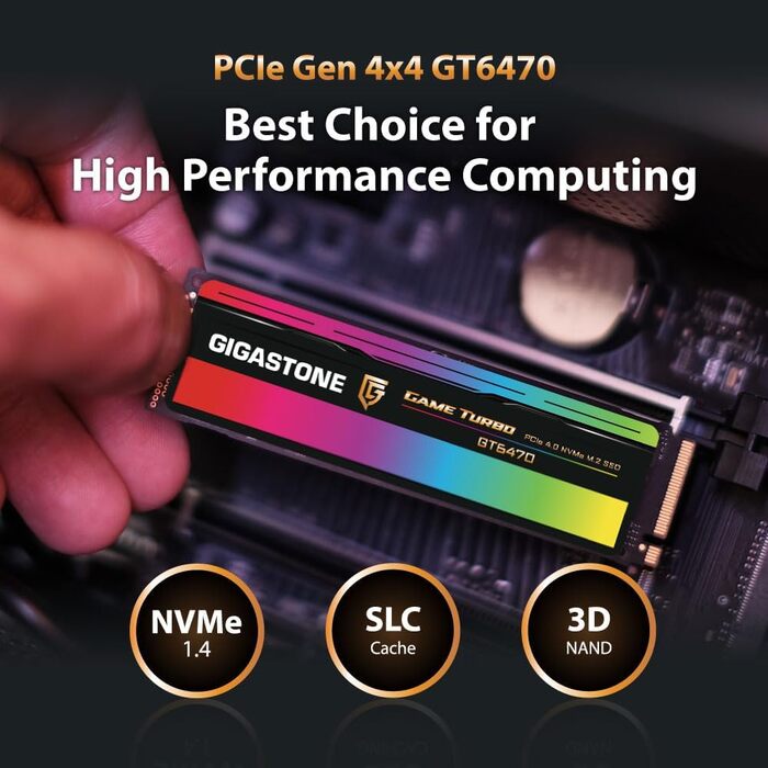 SSD Gigastone M.2 1TB PCIe 4.0 NVMe - Швидкий накопичувач для ПК, ноутбука, PS5