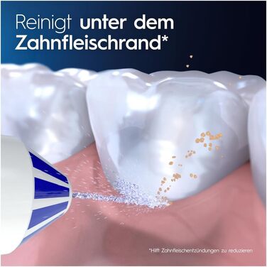 Oral-B AquaCare 6 бездротова іригатор, 3 насадки, очищувач міжзубного простору, делікатне очищення зубів та здоров'я ясен, технологія Oxyjet, 3 режими догляду за зубами, подарунок для чоловіка/жінки, білий/сірий