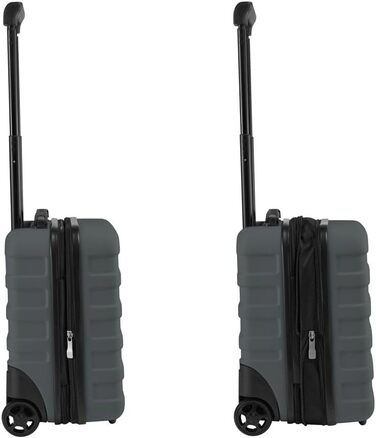 Тролей-валіза Cabin Max Anode 40x30x20 см Hardscalen, 24 л, для ручної поклажі, Wizz Air, сірий