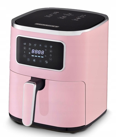 Аерофритюрниця Air Fryer 5л, 1450 Вт, велика чаша XL, рожева