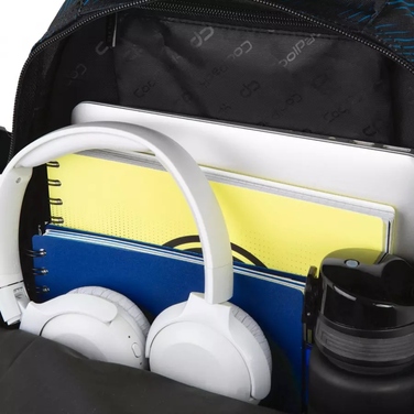 Багатовідсінковий шкільний рюкзак CoolPack, чорно-синій, 29 л