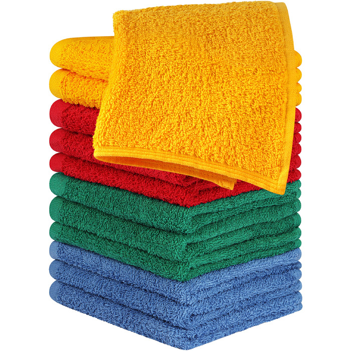 Набір м'яких фланелевих рушників для обличчя Utopia Towels, 100% бавовна, гігроскопічні та якісні, чорний/білий
