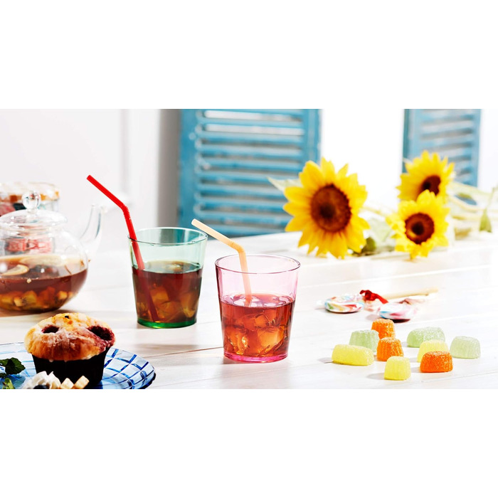 SCANDINOVIA - 400ml Unbreakable Premium Drinking Glasses - Set of 6 - Tritan Plastic Beakers - BPA Free - Dishwasher Safe - Stackable