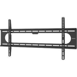 Hama TV Wall Mount Bracket (37-90 inch TVs, up to 100kg, VESA 800x400) - Fixed Black TV Wall Mount with Low Profile, Includes Fischer Anchors & Instructions