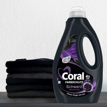Рідкий пральний засіб Coral Black Velvet для чорного одягу, 1.15 л, упаковка 6 шт