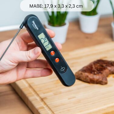 Цифровий термометр для м'яса Westmark з бездротовим приймачем, 30 м, нержавіюча сталь/пластик, срібло/чорний, 12922260