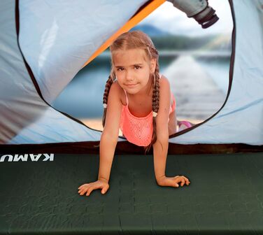 Каремат самонадувний KAMUI, 5 см, для кемпінгу (зелений)