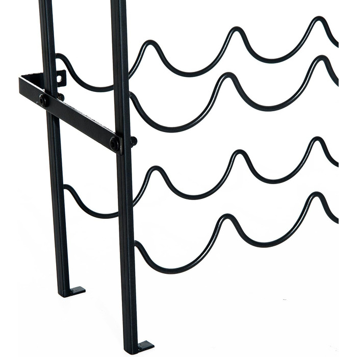 Homcom Wine Rack Wine Stand Bottle Rack 60 Bottles Wall Mount Metal Black