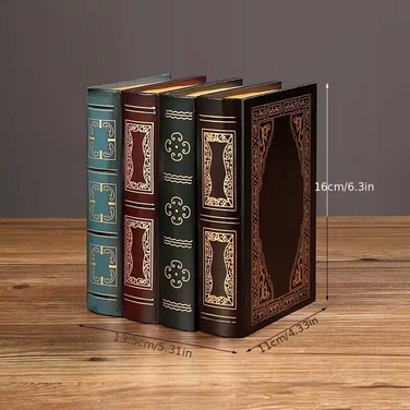 Дерев'яна шкатулка-коробка у формі стопки книг