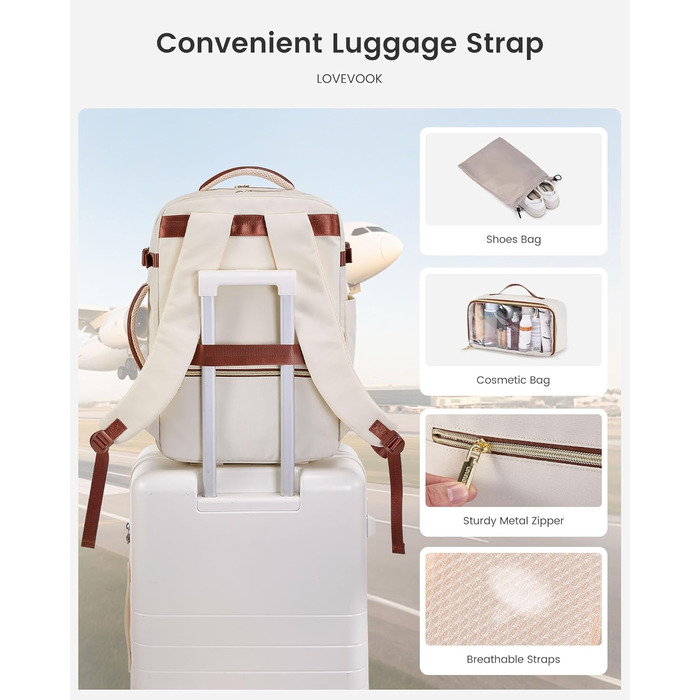 Рюкзак для ручної поклажі OVEVOOK: 40 л, для ноутбука 17.3