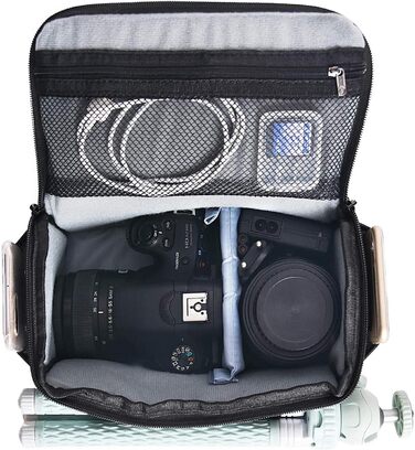 Сумка для фотоапарата FOSOTO з дощовиком, сумісна з Canon, Nikon, Sony, Olympus