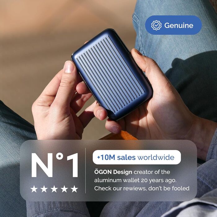 Картодзеркало ÖGON DESIGNS Smart Case Stockholm V1 Marineblau з RFID захистом