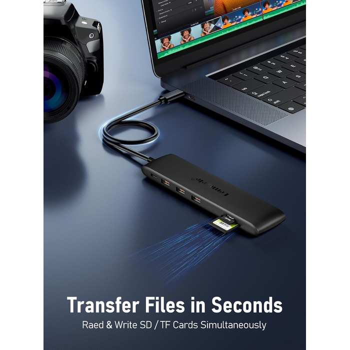 Lemorele Док-станція 12-в-1 з USB-C, 10Gbps, Dual 4K HDMI, VGA, USB 3.1/2.0, 100W PD, SD/TF, Audio для Windows, MacBook, Dell