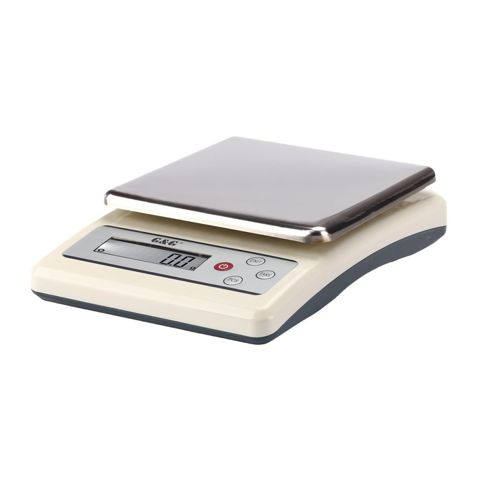 Кухонні ваги G&G KF6K: цифрова вага, 6 кг / 0.1 г, з автоматичним вимкненням, з живленням від мережі та батарейок