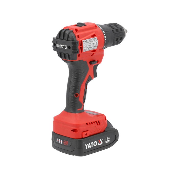 Дриль-шурупокрут Yato 18V (2Аг, 45Нм, безщітковий) YT-827788