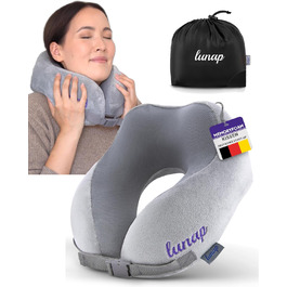 Подушка для шиї у літак та автомобіль Trusty U | Memory Foam, дихаюча тканина, зручна для подорожей