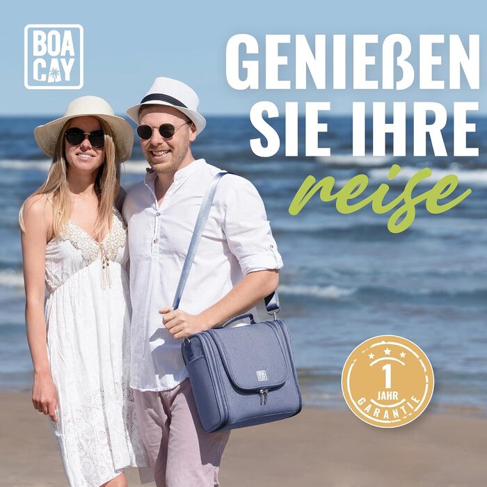 Дорожня косметичка BOACAY великого розміру для жінок, чоловіків та дітей (Violet Blue - Gray Interior)