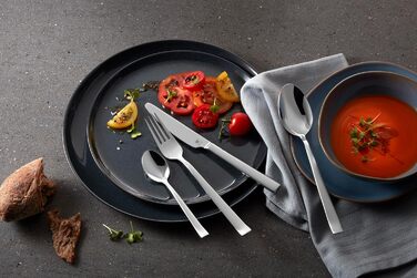 ZWILLING 1026795 Cult Cutlery Set, 30-Piece, for 6 People, 18/10 Stainless Steel, Matted Flatware, Dishwasher Safe, Silver