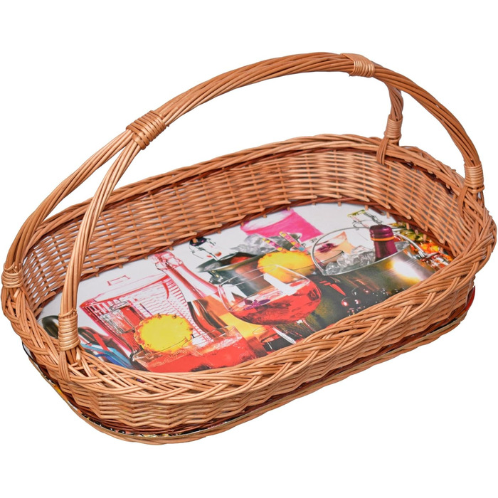 Wicker serving tray (various designs) with ironing board tray basket, basket tray, tray