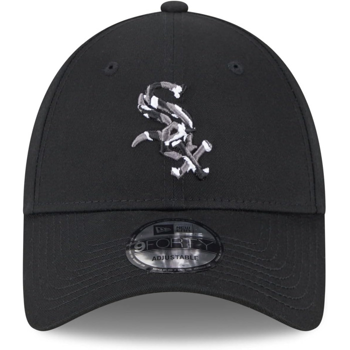 Кепка New Era 9Forty Chicago White Sox з металевою пряжкою, бейсболка, кепка-трап, чорна
