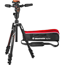 Штатив Manfrotto Befree Advanced 3-Way з тріножкою та рідинною головкою, алюміній, для камер та відеокамер до 6 кг, компактний, аксесуари для фото та відео (Befree Adv 3-Way Sony Alpha Alu)