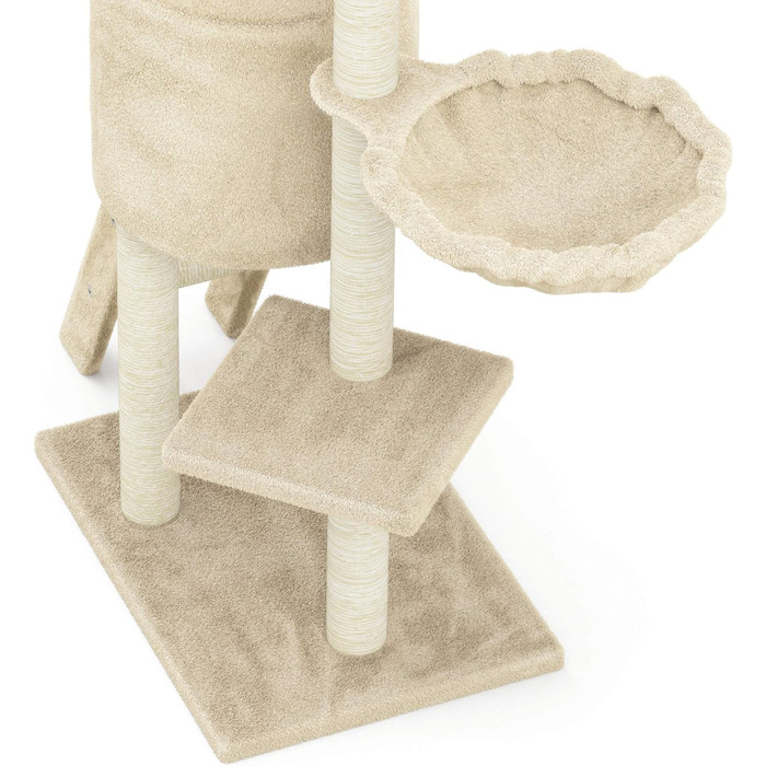 Дерев'яний кігтеточка для котів Beltom® Kratzbaum 140 см, ігровий комплекс, бежевий