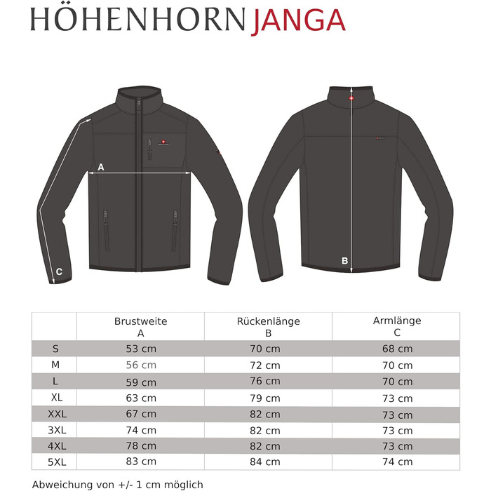 Худі Janga від Höhenhorn для чоловіків, чорний, XXL, з високоякісної бавовни