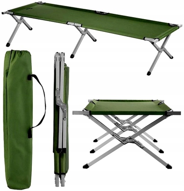 Польове ліжко Nils Camp, 200 x 61 см, зелене