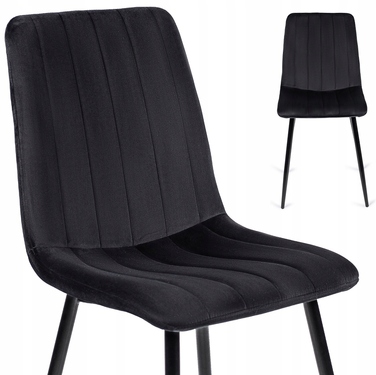 Стілець Mebel Elite, велюр, чорний, 1 шт.