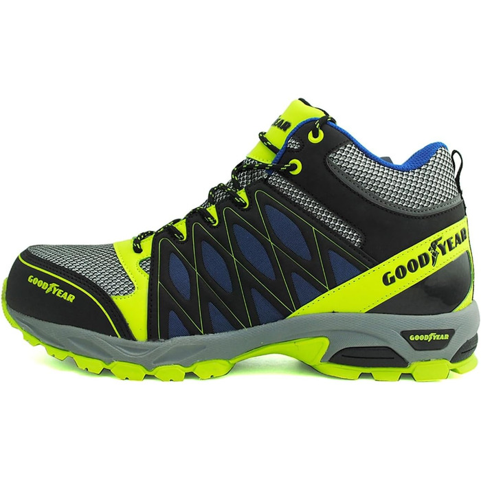 Черевики безпеки Goodyear S1P/SRA/HRO для чоловіків, без металу, композитна підошва, 43 EU, багатоколірні